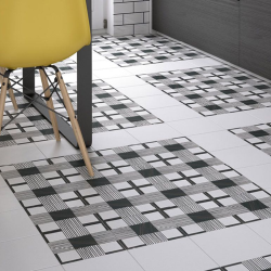 Плитка Equipe Caprice Deco 22124 Cloth B&amp;W 20x20