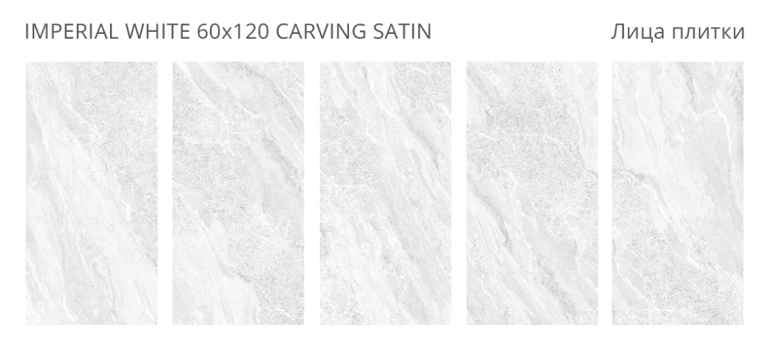 Керамогранит Staro LunaRossa Imperial White Carving Satin 60x120