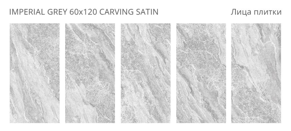 Керамогранит Staro LunaRossa Imperial Grey Carving Satin 60x120