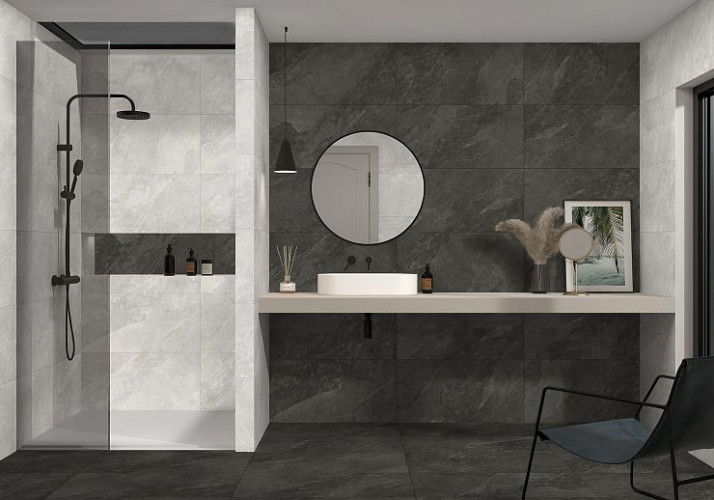 Керамогранит Global Tile Newton GT408013706MSR11 Светло-серый 40x80