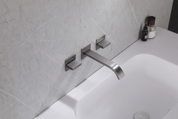 Смеситель ABBER Wasserfall AF8612NG для раковины скрытого монтажа, никель