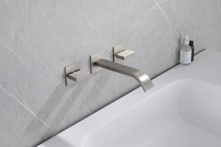 Смеситель ABBER Wasserfall AF8612SP для раковины скрытого монтажа, сатин