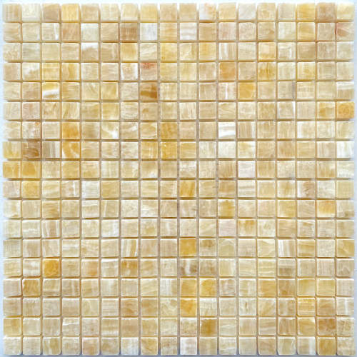 Мозаика Pixel Mosaic PIX 305 Honey onyx, чип 15x15 мм, сетка 305х305x8 мм, Полированная