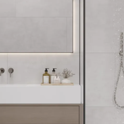 Керамогранит Laparet LP6012G0611R Festa Grigio серый глянцевые чернила 59,5х119,1