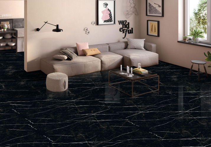 Керамогранит Staro Palacio Nero Marquina High Gloss 60x120