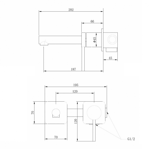 Смеситель ABBER Emotion AF8812W для раковины скрытого монтажа, белый матовый