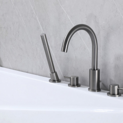 Смеситель ABBER Wasser Kreis AF8113NG на борт ванны, никель