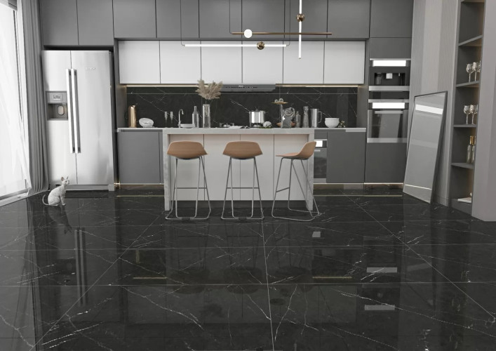 Керамогранит Eurotile Pietra Negro High Glossy 7930138702589 60x120