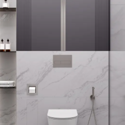 Керамогранит Laparet LP6012G0571R Solo Argento серый глянцевые чернила 59,5х119,1