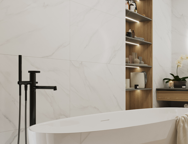 Керамогранит Staro Palacio Swizer White Polished 60x120