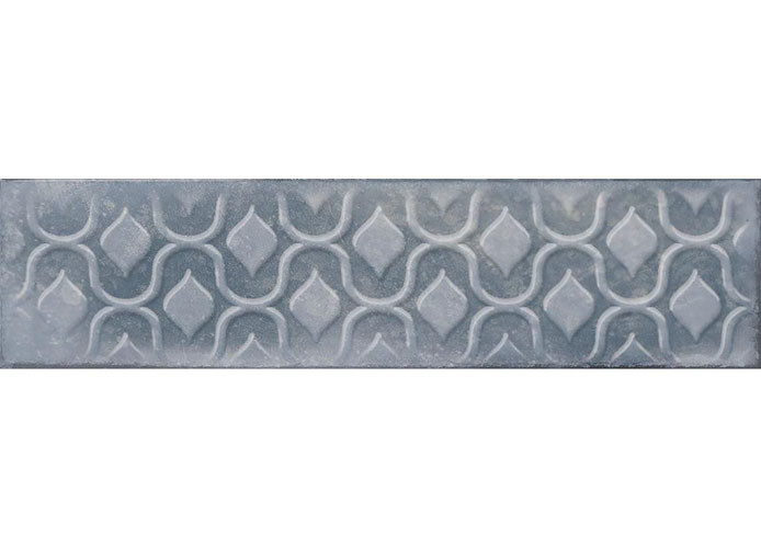 Керамическая плитка Декор Cifre Relieve Drop Blue Brillo 7.5x30