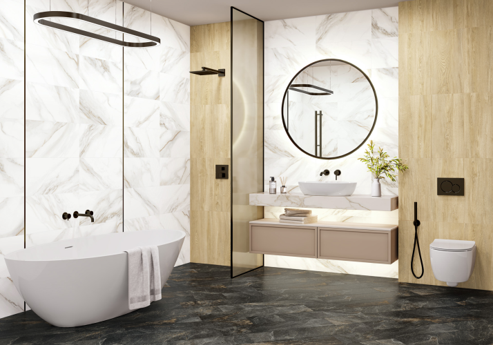 Керамогранит Delacora D30019M Calacatta Andrea матовый карвинг 30x60