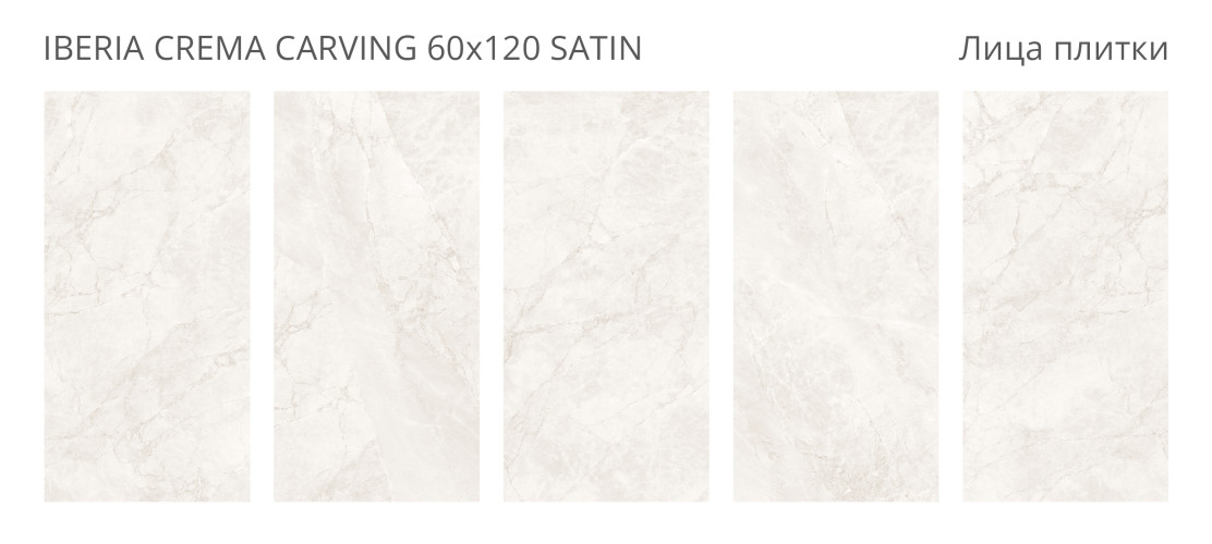 Керамогранит Staro LunaRossa Iberia Crema Carving Satin 60x120