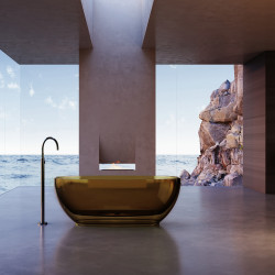 Прозрачная ванна ABBER Kristall AT9703Vesuvian оливковая