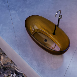 Прозрачная ванна ABBER Kristall AT9703Vesuvian оливковая