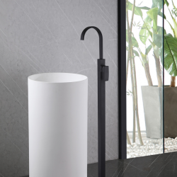 Смеситель ABBER Wasserfall AF8640B напольный для раковины, черный матовый