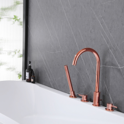 Смеситель ABBER Wasser Kreis AF8113RG на борт ванны, розовое золото