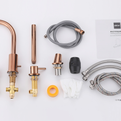 Смеситель ABBER Wasser Kreis AF8113RG на борт ванны, розовое золото