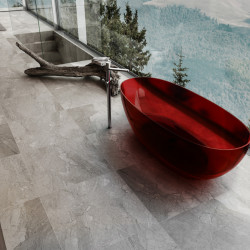 Прозрачная ванна ABBER Kristall AT9703Rubin красная