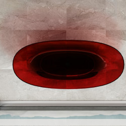 Прозрачная ванна ABBER Kristall AT9703Rubin красная