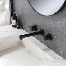 Смеситель ABBER Emotion AF88121B для раковины скрытого монтажа, черный матовый