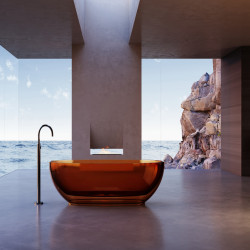 Прозрачная ванна ABBER Kristall AT9703Opal коричневая