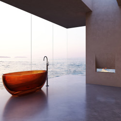 Прозрачная ванна ABBER Kristall AT9703Opal коричневая