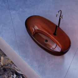 Прозрачная ванна ABBER Kristall AT9703Opal коричневая