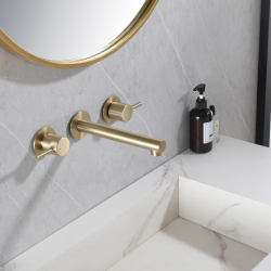 Смеситель ABBER Emotion AF88121G для раковины скрытого монтажа, золото матовое