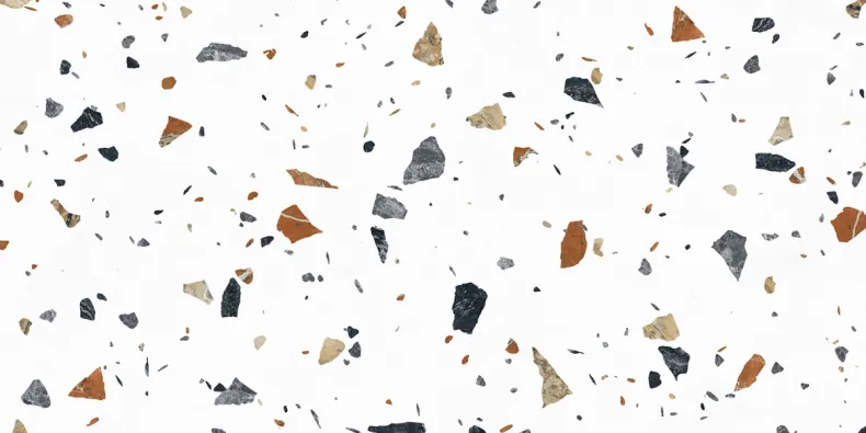 Керамогранит Laparet х9999309441 Terazzo Bianco цветной матовый карвинг 60х120