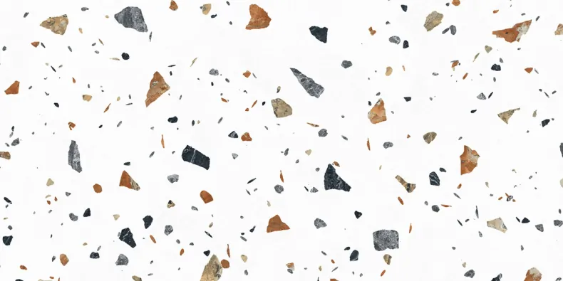 Керамогранит Laparet х9999309441 Terazzo Bianco цветной матовый карвинг 60х120