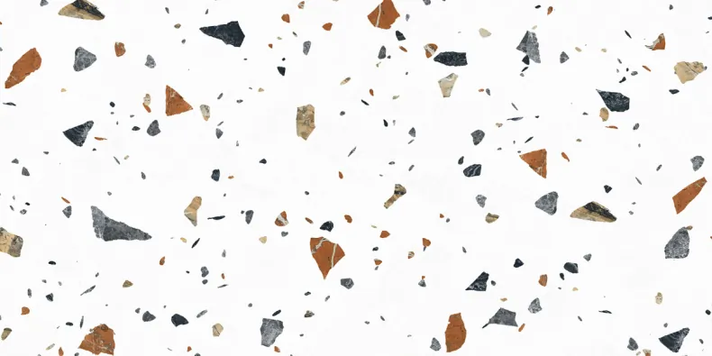 Керамогранит Laparet х9999309441 Terazzo Bianco цветной матовый карвинг 60х120