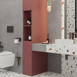 Керамогранит Laparet х9999309441 Terazzo Bianco цветной матовый карвинг 60х120