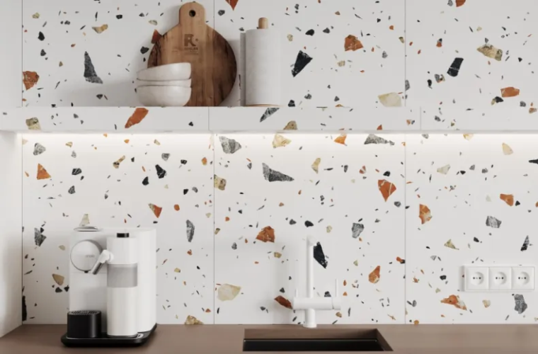 Керамогранит Laparet х9999309441 Terazzo Bianco цветной матовый карвинг 60х120