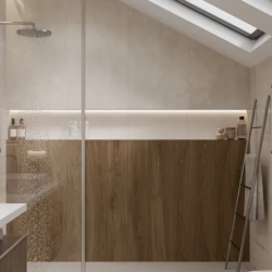 Керамогранит Laparet LP6012G0591R Festa Beige бежевый глянцевые чернила 59,5х119,1