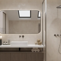 Керамогранит Laparet LP6012G0591R Festa Beige бежевый глянцевые чернила 59,5х119,1