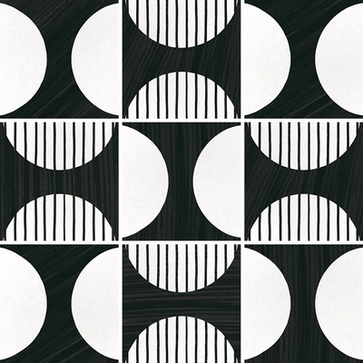 Плитка Equipe Caprice Deco 22126 Moonline B&W 20x20