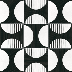 Плитка Equipe Caprice Deco 22126 Moonline B&amp;W 20x20