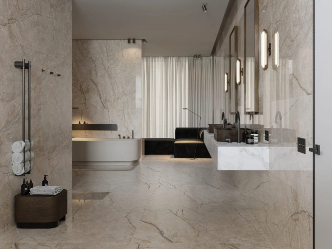 Керамогранит Dogma DPA601202 Project Antibacterial Crema Cappuccino Natural 60x120