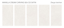 Керамогранит Staro LunaRossa Manilla Cream Carving Satin 60x120