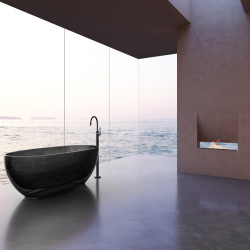 Прозрачная ванна ABBER Kristall AT9703Onyx черная