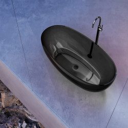 Прозрачная ванна ABBER Kristall AT9703Onyx черная