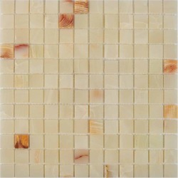 Мозаика Pixel Mosaic PIX 203 White onyx, чип 23x23 мм, сетка 305х305x6 мм, Полированная