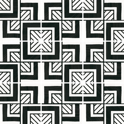 Плитка Equipe Caprice Deco 22125 Metropolitan B&W 20x20