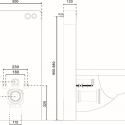 Инсталляционный модуль внешнего монтажа ABBER AC0107MW для подвесного унитаза, белый