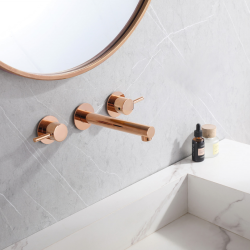 Смеситель ABBER Emotion AF88121RG для раковины скрытого монтажа, розовое золото