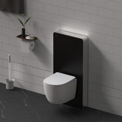 Инсталляционный модуль внешнего монтажа ABBER AC0107MB для подвесного унитаза, черный