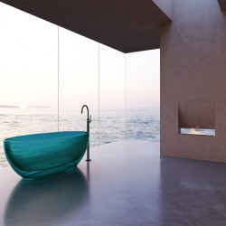 Прозрачная ванна ABBER Kristall AT9703Aquamarin бирюзовая