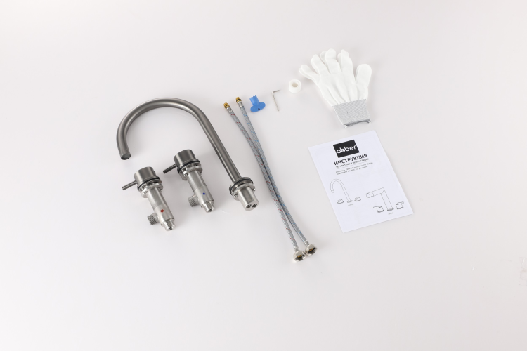 Смеситель ABBER Wasser Kreis 316 AF8108BGG-M для раковины, оружейная сталь брашированная