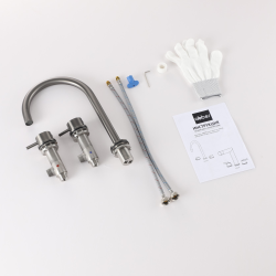 Смеситель ABBER Wasser Kreis 316 AF8108BGG-M для раковины, оружейная сталь брашированная